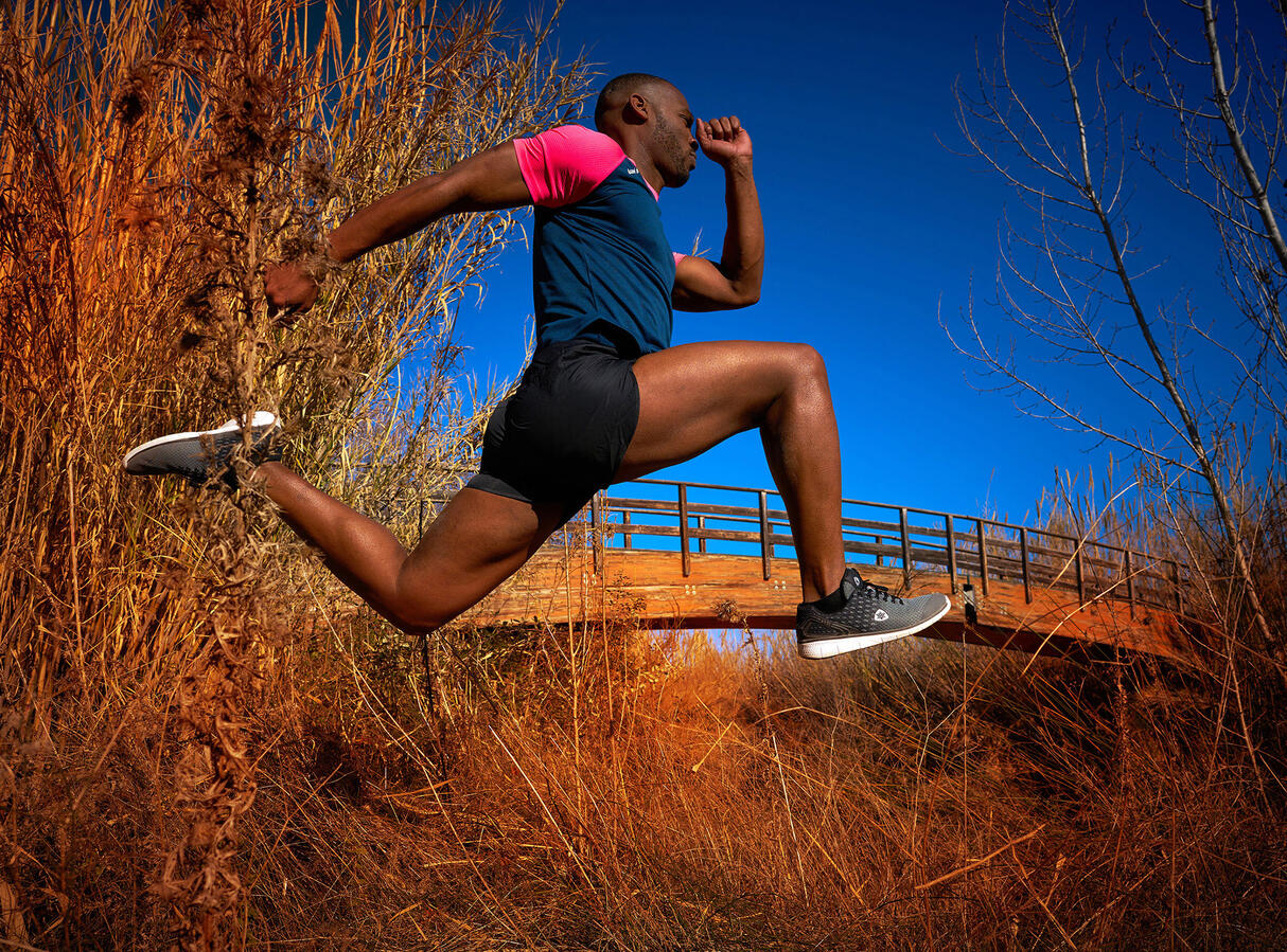 Runner man jump