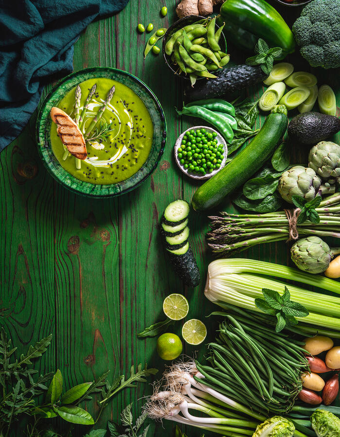 CREMA DE ESPARRAGOS verdes y verduras