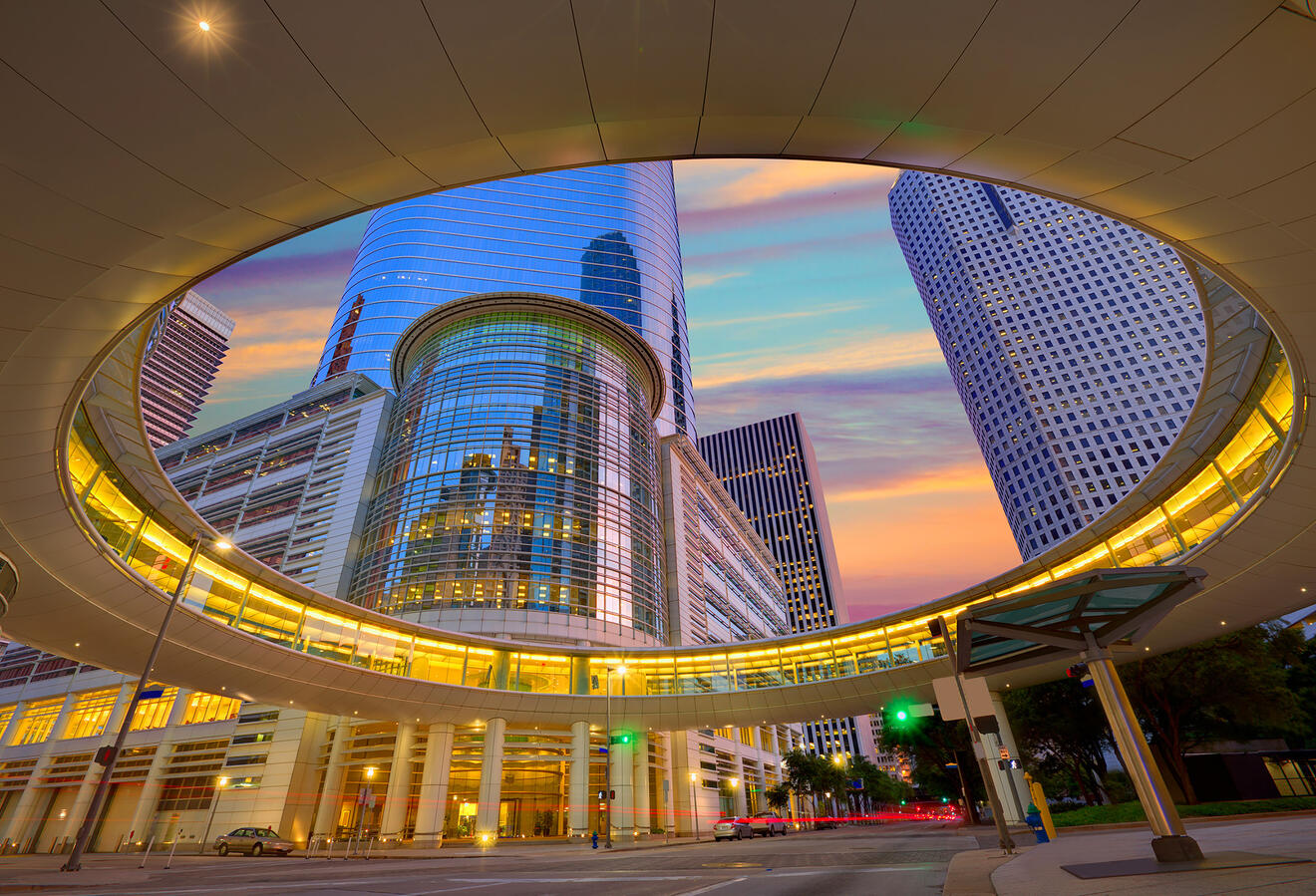 HOUSTON TEXAS Downtown sunset